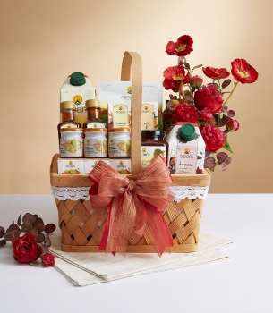 Quà tặng hỗn hợp Doi Kham trong giỏ cổ điển